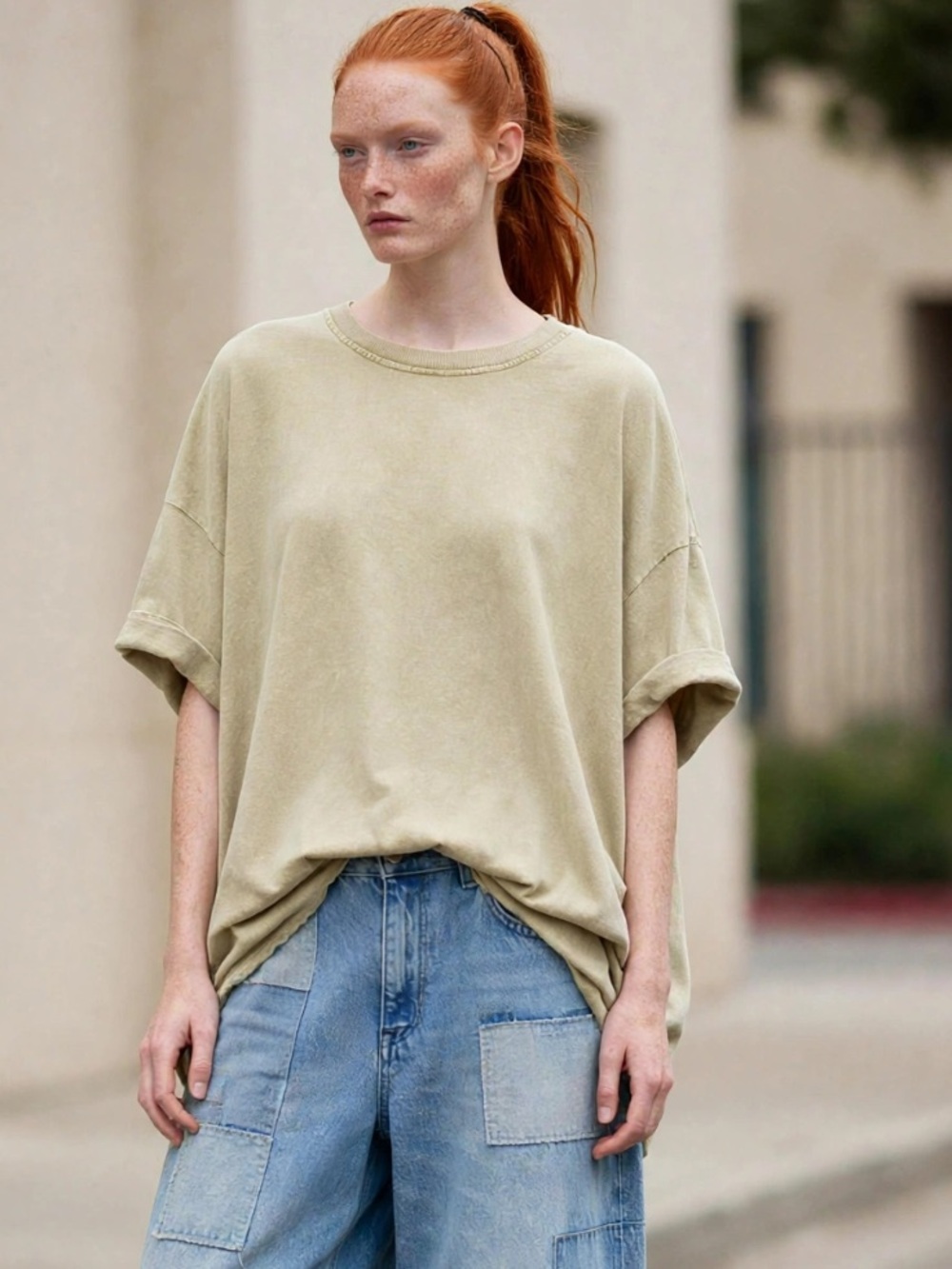 Jane and Delancey sun faded sweatshirt top